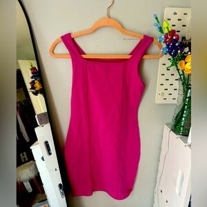 Target pink small dress, with ribbed detailing